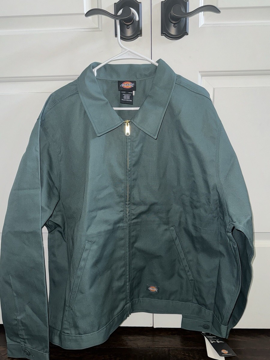 NEW! Dickies Men's Eisenhower Zip Up Work Jacket Lincoln green NWT