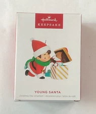 2024 Hallmark 3rd Young Santa Series Dog Present Keepsake Christmas Ornament NEW
