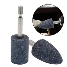 2pcs Grinding Head Brown Corundum Cone for Engraving Ceramic Glass Cemented Gems