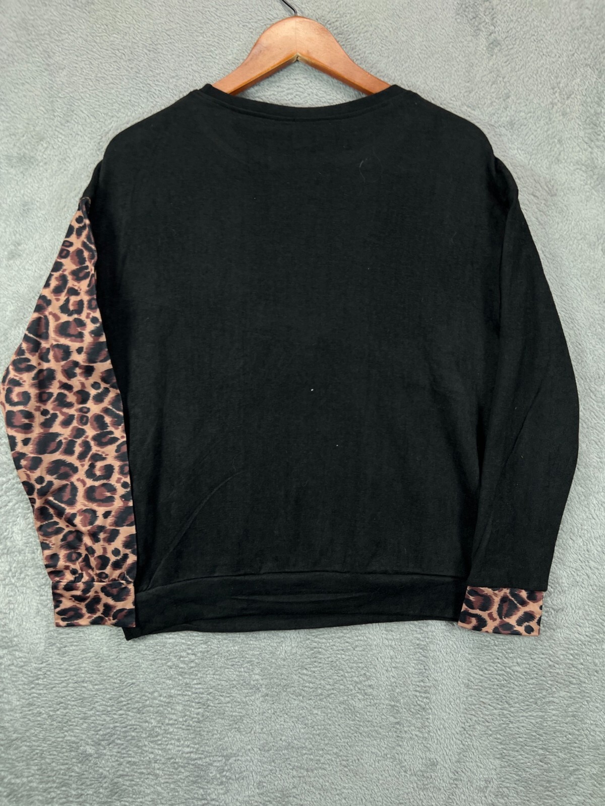 SheIn Womens Small Patchwork Leopard Boho Tops Bl… - image 2