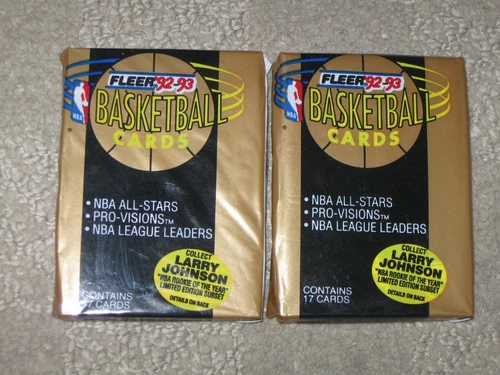 Sealed 1992-93 Fleer Basketball Series 1 Pack Lot of 2