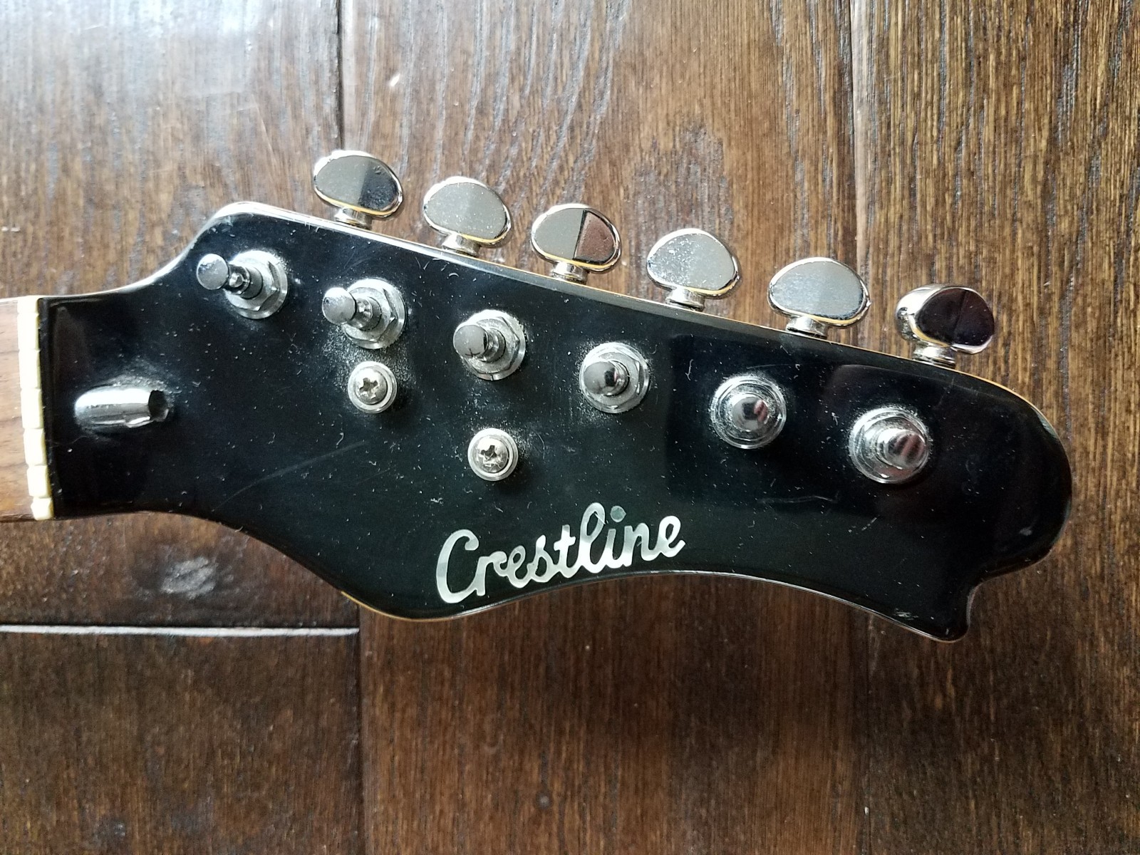 Vintage Crestline Korean made Flying V Electric Guitar 1 of 2 RARE