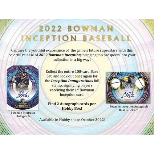 2022 Bowman Inception Baseball Hobby FACTORY sealed NEW  22TOBBI