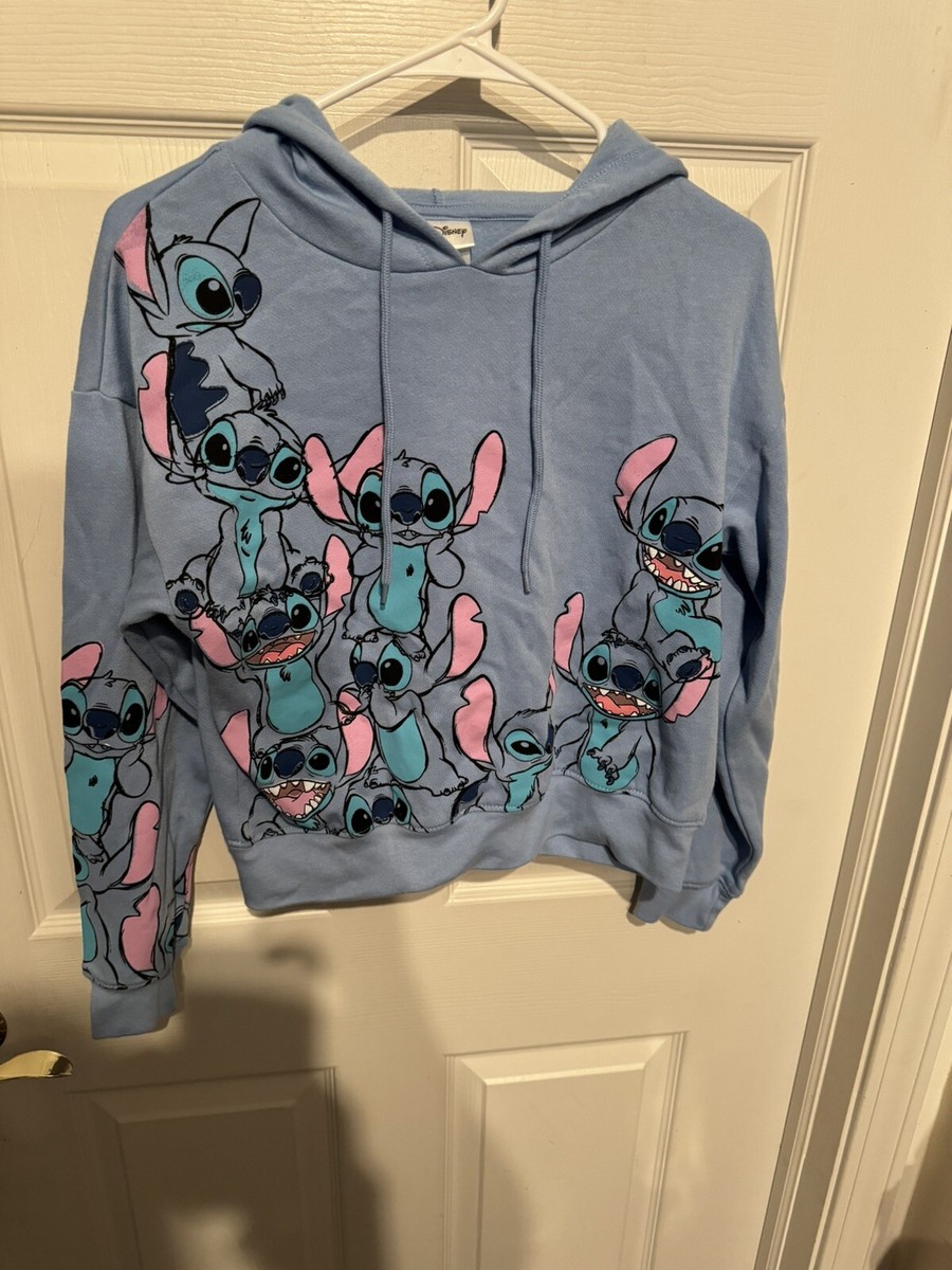 Disney Stitch Blue Complicated Sweatshirt Pull Over Hoodie Child