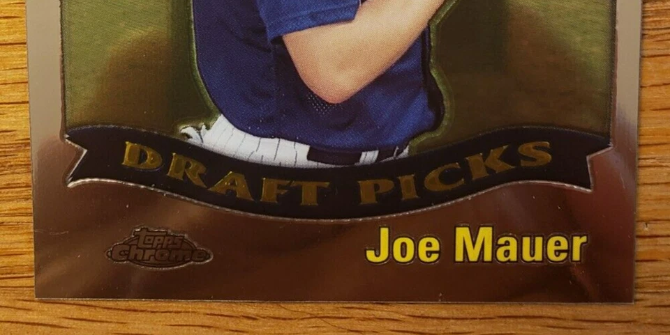 2002 Topps Chrome Joe Mauer Draft Picks Rookie Card # 622 MT - Image 3 of 4