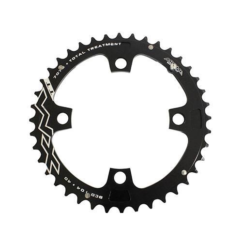 Plateau 40dts Miche 104mm extérieur noir en aluminium pour transmission VTT fluide
