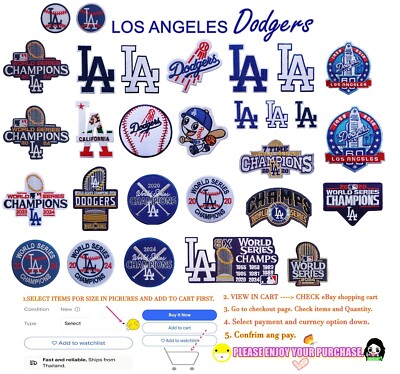 Los Angeles DodgersMLB Sport Patches Iron,Sew(Select options) Thai by USPS agent