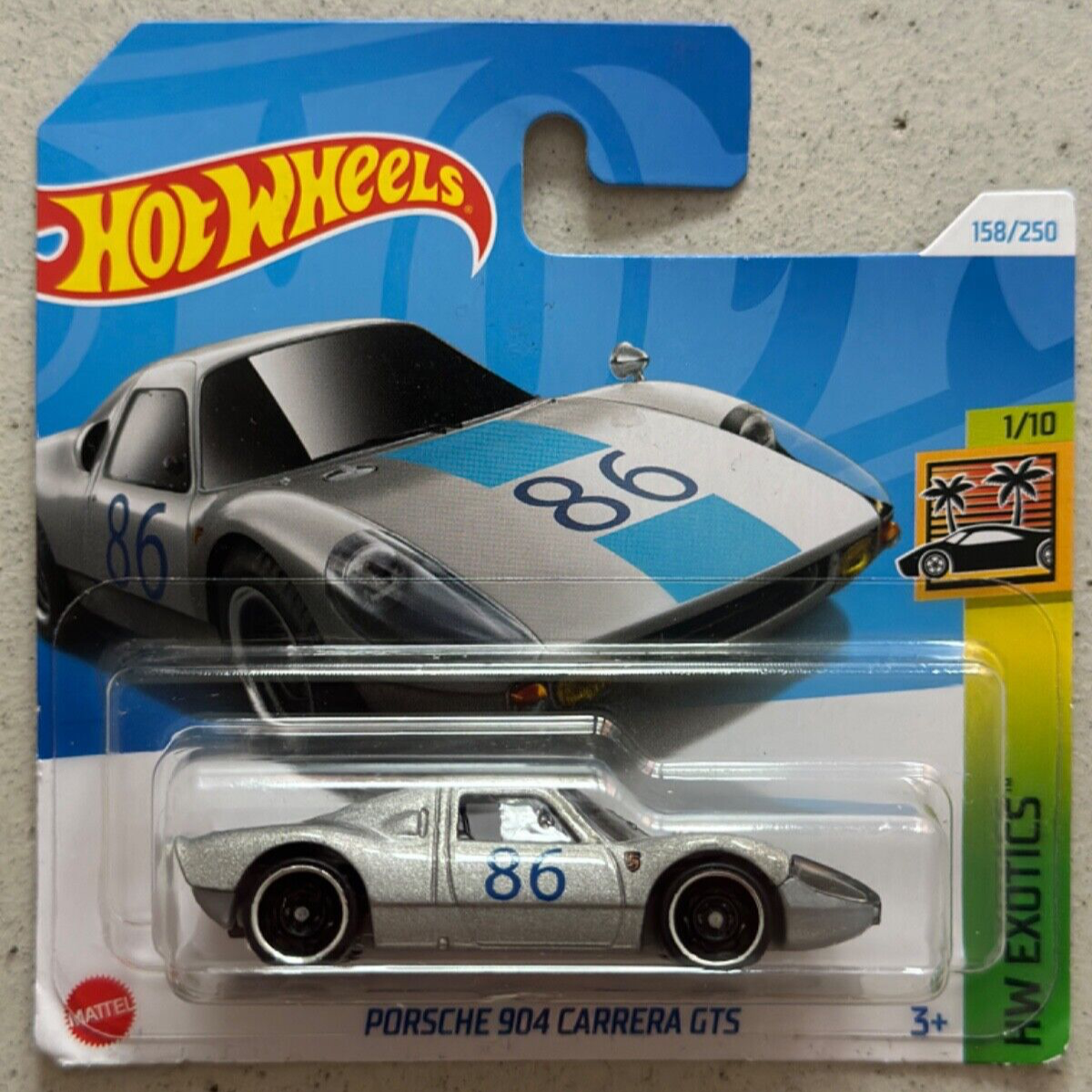 Hot Wheels PORSCHE 904 CARRERA GTS Short Card with Protector HW Exotics 911 964