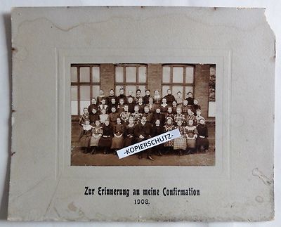 Antique Photo 1908: In Memory of My Confirmation Sülldorf in Hamburg