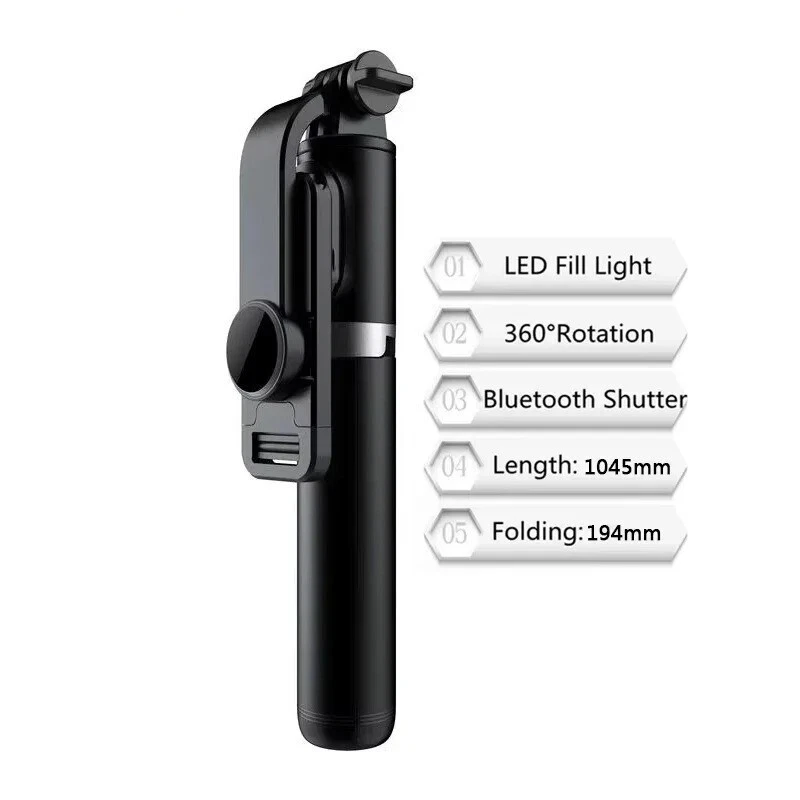 Portable Selfie Stick Stabiliser with Bluetooth for Smartphone, Foldable Design - Image 2 of 4
