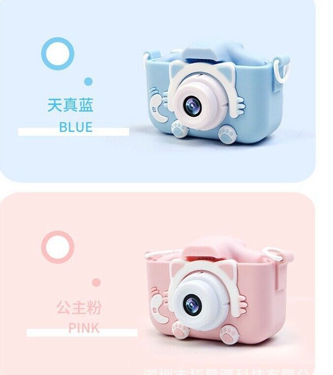 New Children's digital camera Cartoon children's camera toy cat silicone cover