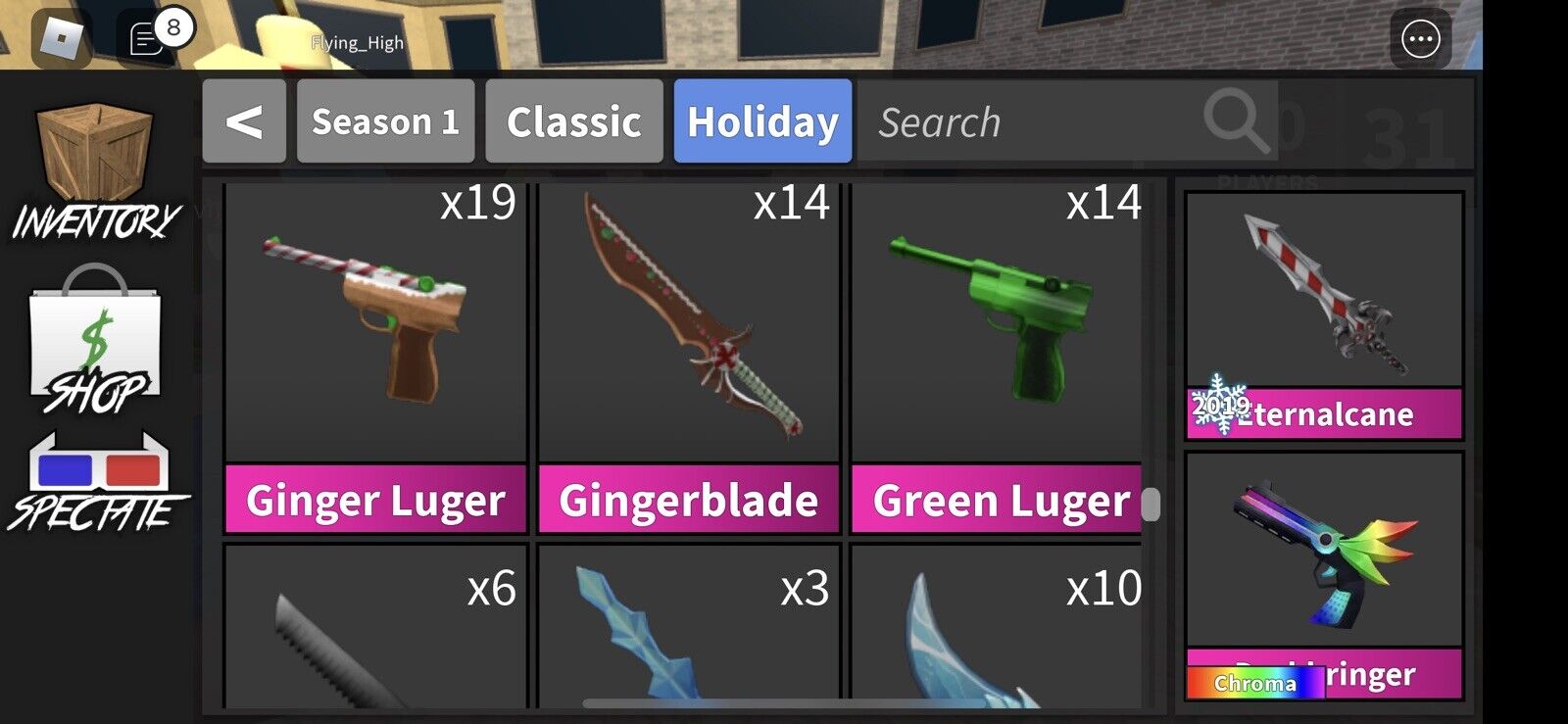 MURDER MYSTERY 2 GODLIES INVENTORY STACKED (8,000+ VALUE!)