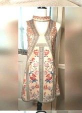 Jealous Tomato Mini Choker Dress Sz S Faux Suede Floral  Keyhole Opening EUC