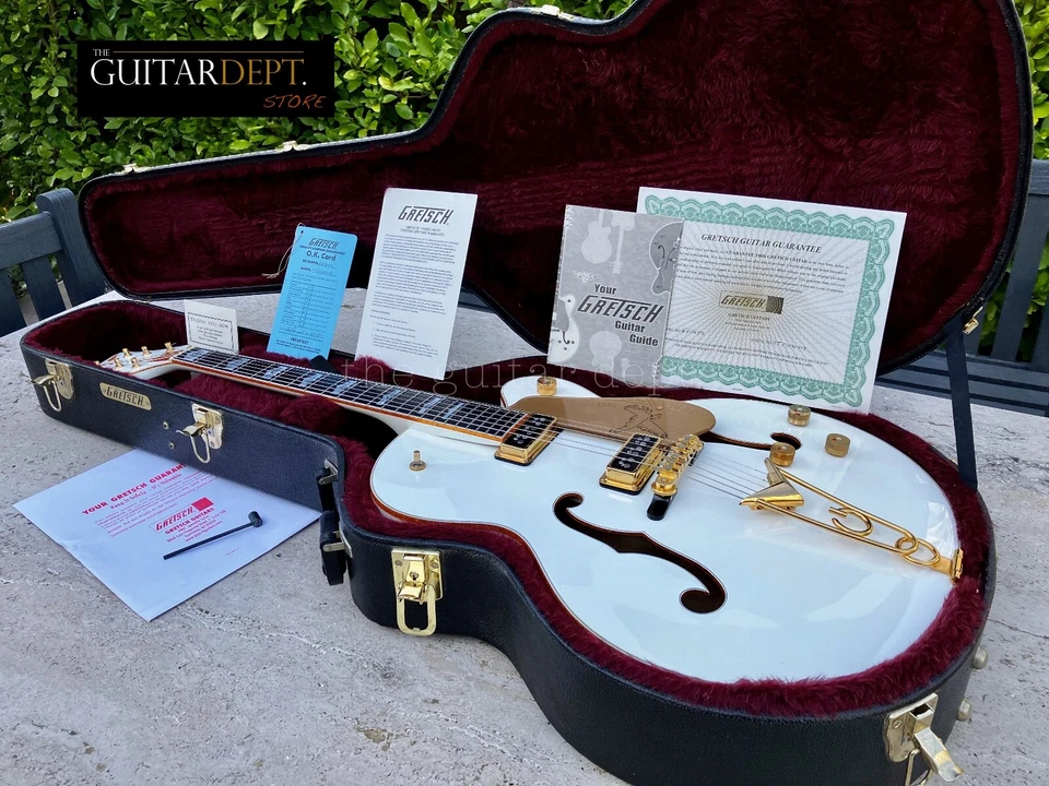 ♚TIMEWARP♚07 GRETSCH G-6136 DS WHITE FALCON♚Dynasonics♚Mother Pearl BLOCKS♚2.75" - Image 3 of 4