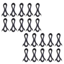 (20) Pack of 10ft DC Barrel Power Cables Male to Male 5.5mm X 2.1mm Plugs