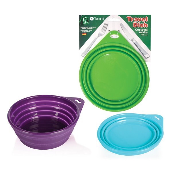 TOMMI Plegable Viaje Comida Y Bol de Agua Para Animales, Hecho De Silicona 1PC