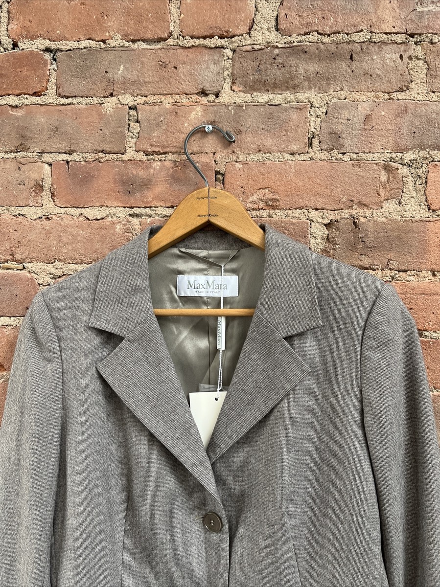 Max Mara Women's Jacket, Sz 42 IT 8 US Italy , Beige/Gray
