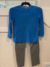 Old Navy 2 Piece Big Boys Pants Long Sleeve Shirt Set Sz. 10-12