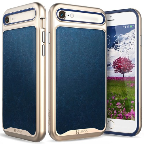 For iPhone SE 3 / SE 2 / 8 / 7 | Vena [vLuxe] Leather Shockproof Slim Case Cover - Foto 20 di 25