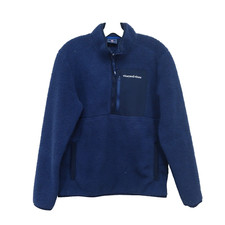 Vineyard Vines Mens Navy Sherpa Supershep 1/2 Zip Sweater Pullover Jacket Size S