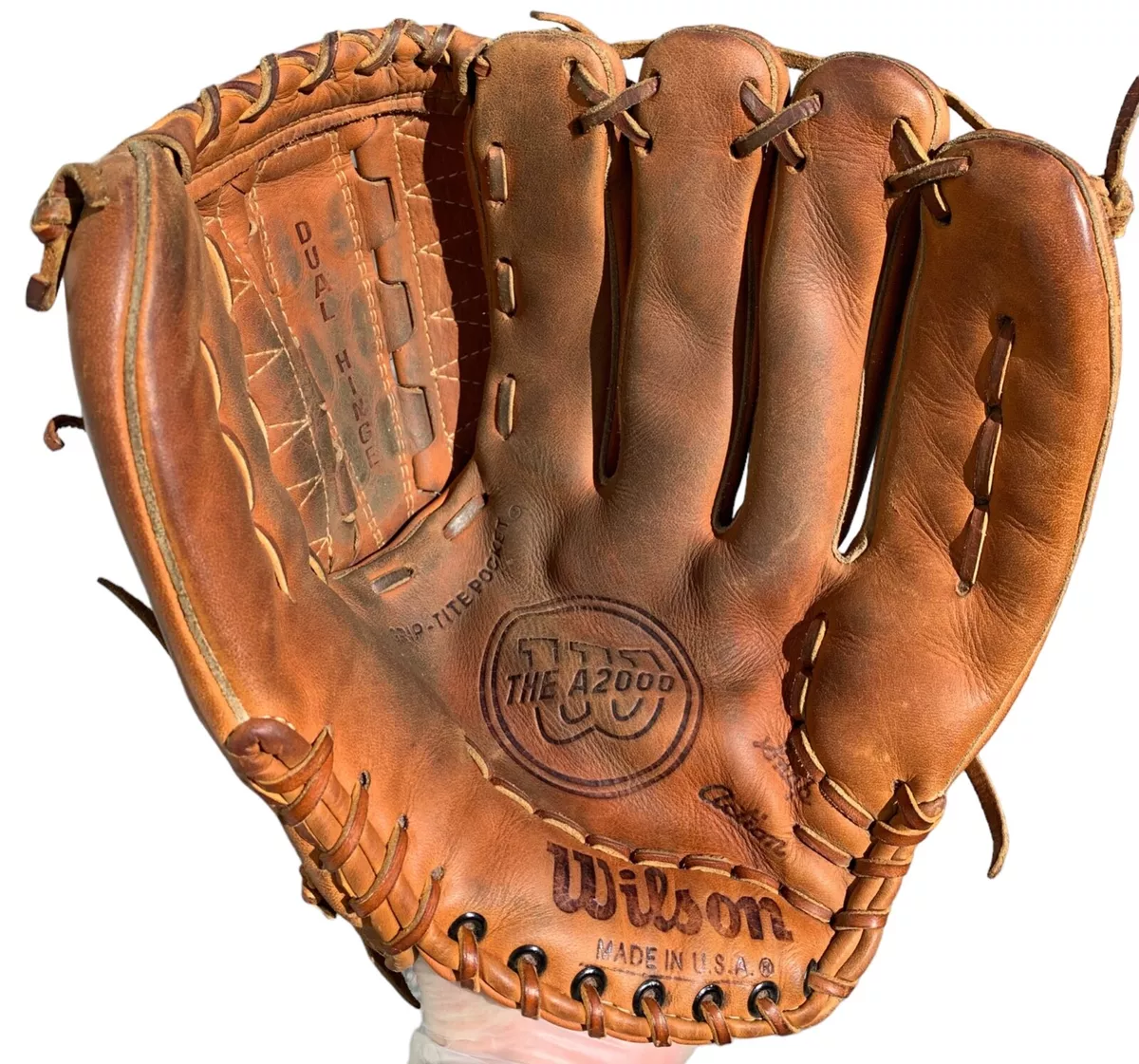 1970s Wilson A2000 XL Baseball Glove USA Dual Hinge Snap Tite Pocket 12