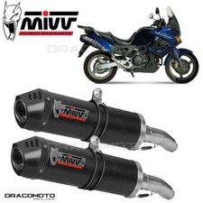doppelt Auspuff HONDA XL 1000 VARADERO 2011 MIVV Oval Carbon CC