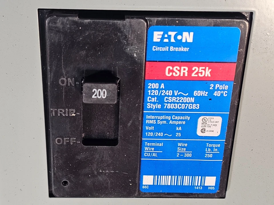 Combo principal medidor Eaton MBE4040B200BTS 200A centro de carga 120/240V 1PH aluminio Foto 3 de 4