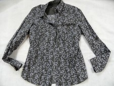 MORE&MORE schöne Millefleur Bluse grau Gr. 38 TOP lis320