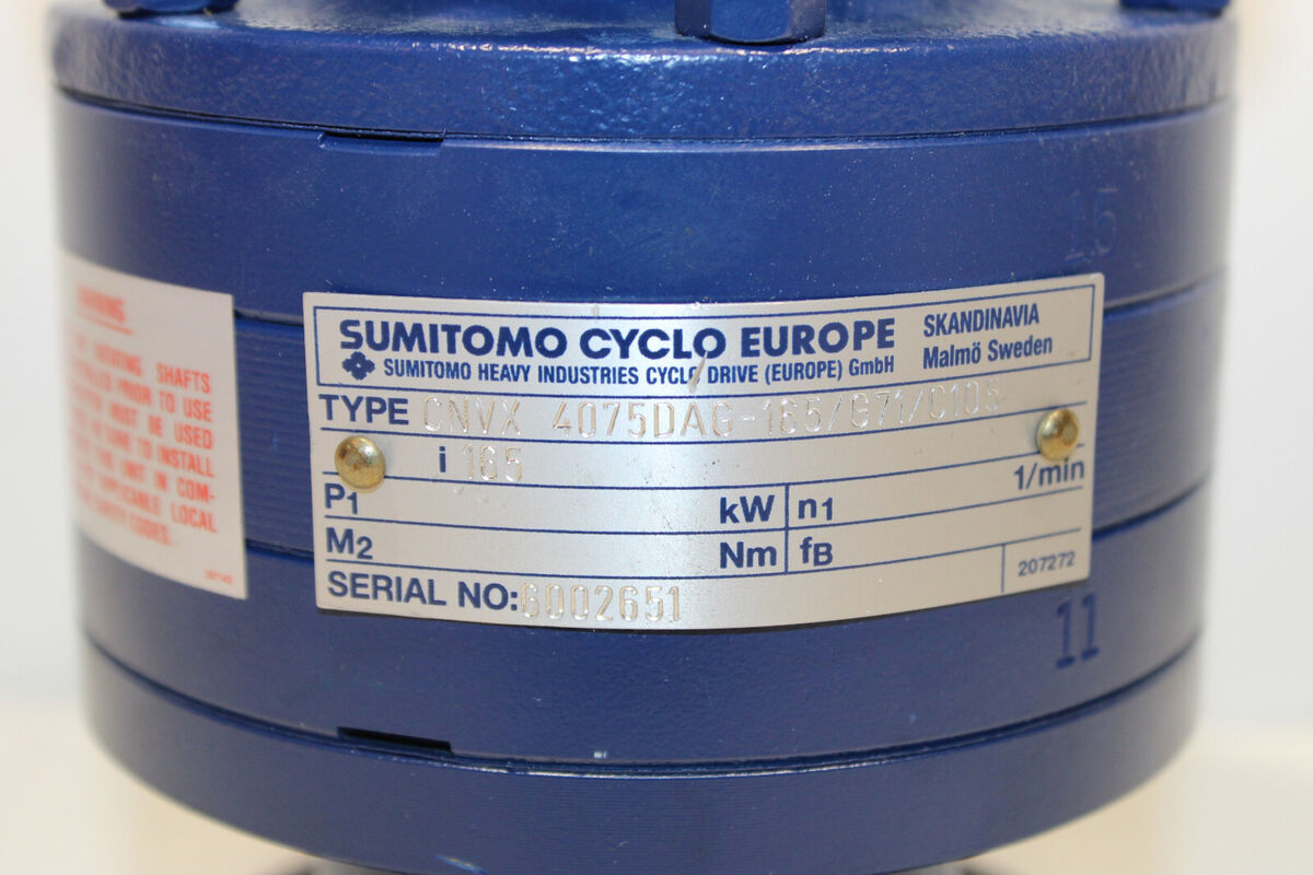 Sumitomo Cyclo Europe CNVX 4075DAG-165/G71/C105 Speed Sumitomo Cyclo Europe CNVX 4075DAG-165/G71/C105 Speed