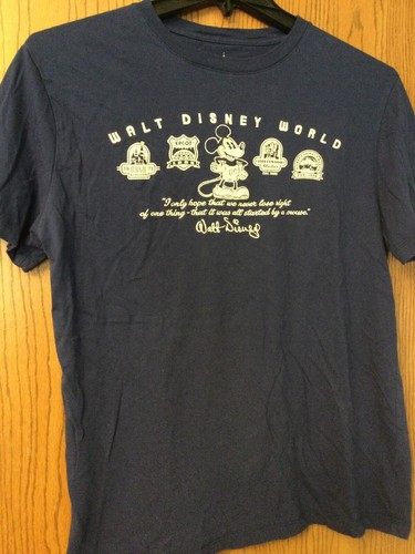 Walt Disney World - (Walt Disney Quote) - Blue Shirt - M.