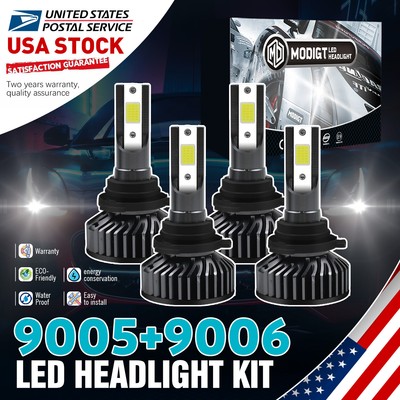 2Set high-quality 9005 9006 LED Low beam Bulb 6000K Strong light Dustproof IP68