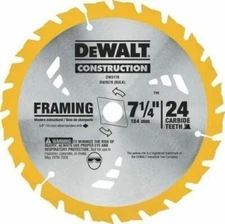 3 DEWALT DW3578 7-1/4 inch Carbide Circular Saw Blade. Unused No Box