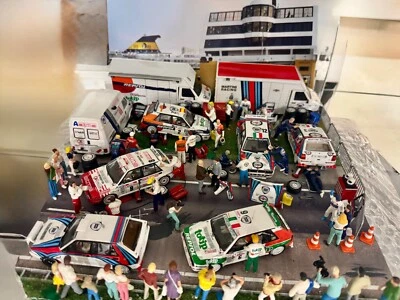 DIORAMA  ASSISTANCE RALLYE LANCIA DELTA  TOUR de CORSE WRC 1/43 - Photo 1/4