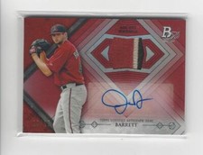 2014 Bowman Platinum Red Refractor Jake Barrett RC AUTOGRAPH PATCH D-Backs /25