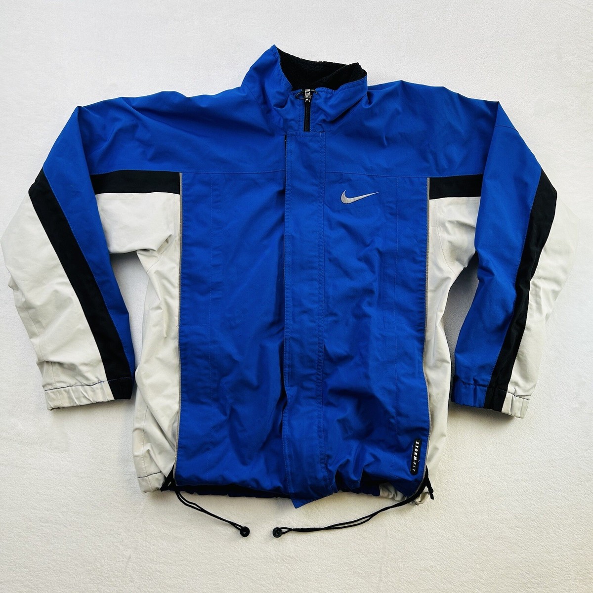 VINTAGE Nike Jacket Adult Extra Small Blue White Logo 1996 NYC