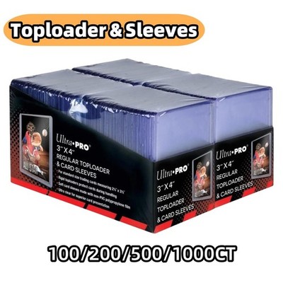 100/200/500/1000/2000CT Regular TopLoader & Free Sleeves For 35pt Trading Cards