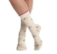 Bombas Lightweight Graphic Chalet Calf Socks Sz M x 2
