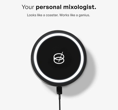Smart Coaster 2.0 (Black)   Portable Cocktail Maker & Drink Mixer, App-Enabled 