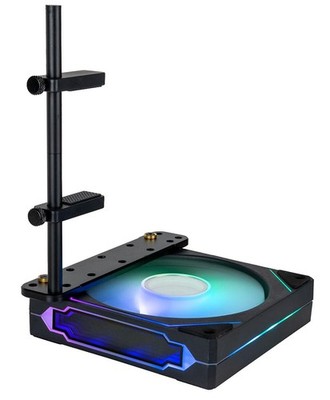GPU Support Bracket Vertical Video Card Brace Adjustable Height Anti Sag Black