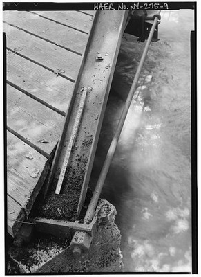SAME AS ABOVE WITH MEASURING STICK. - Burdick Avenue Bridge, Spanning Cowaselon