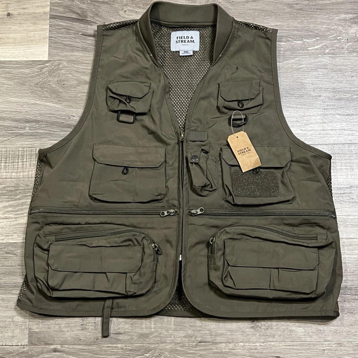 Gilet de Pêche Homme Sans Manches Multi-poches Respirant à Séchage