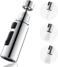 Kitchen Tap Swivel Spray Head, 360° Swivel Spout Sink Tap Attachment, Adapter fo