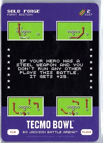 Bo Jackson Battle Arena Tecmo Bowl SSP Play Card SOLO FORGE #PL5