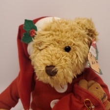 Sammy Santa Teddy Bear Plush Christmas Bear Russ Berrie