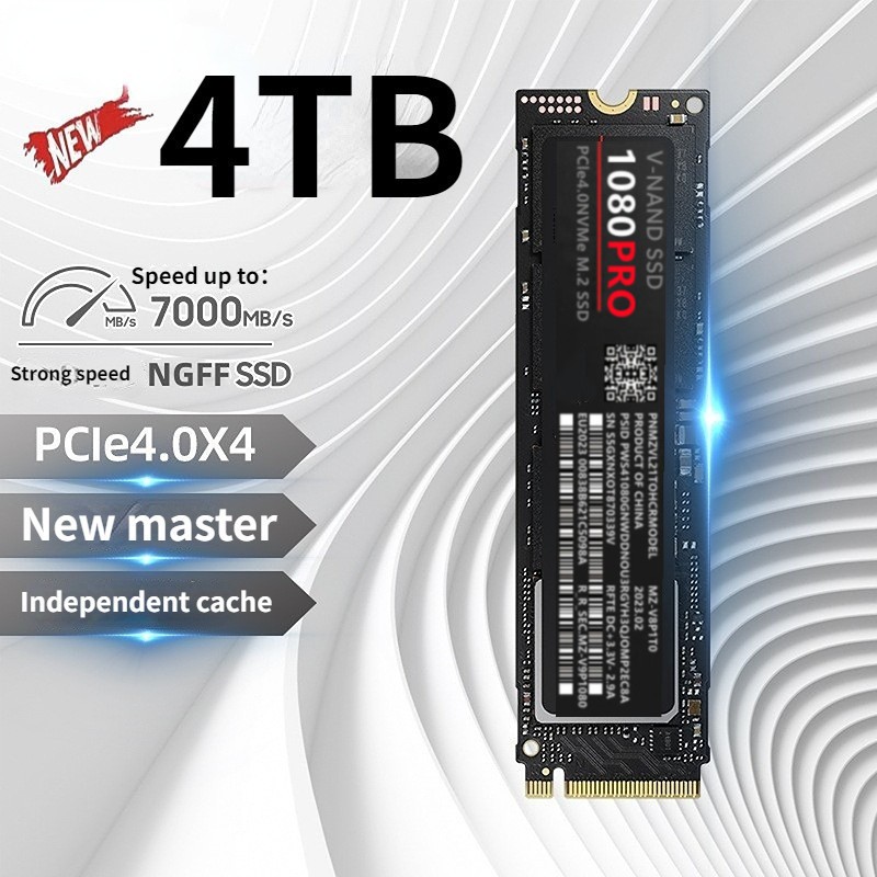 M2 2280 PCIe 4.0 solid-state drive high-speed storage device 1080P RO 4TB NVME-