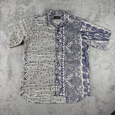 RARE Jams World Hawaii Abstract Tribal Art Men  s Medium Button Up Aloha Shirt