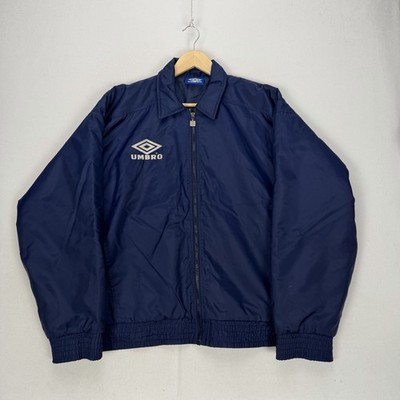 Umbro Jacke Full Zip Windbreaker Bomber Mantel Pro Training Vintage Herren Large