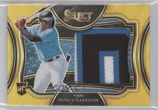 2021 Select Horizontal Rookie Jumbo Swatches Gold Prizm 1/10 Monte Harrison 7m3