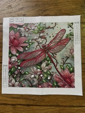 Completed Jeweled Dragonfly Diamond Art Painting 11.8  x 11.8  