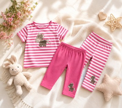     Süßes Topomini Set Gr. 80 (Shirt & 2 Caprihosen) - Guter Zustand!